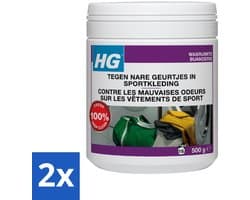 2 x HG Wasmiddel Toevoeging Tegen Nare Geuren In Sportkleding 500 gr - Sportkleding Geurverwijderaar - Wasmiddeltoevoeging - Nare Geurtjes - Sportkleding Geur - Wasmiddel