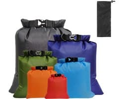 Waterdichte opbergtassen/-zakken, 6 stuks; voor outdooractiviteiten