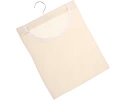 Wasknijper Opbergtas - Kleding Clips Houder - Was ophangen - Draaibare Haak - 35x27x1CM - Beige