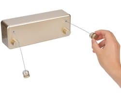 Dailygoods- Kledinglijn Oprolbaar - Waslijn Uittrekbaar 4 m - Aluminium en Roestvrij Staal - Voor Binnen/Buiten - Eenvoudig in Gebruik - Veilig Intrekken Systeem