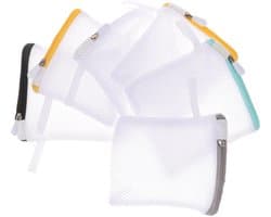Dailygoods- Wasmiddel - 6x Waszakken - Ondergoed/Delicate - Mesh - Reiswaszakken - Zipper - Bescherming tegen vervorming - Waszak