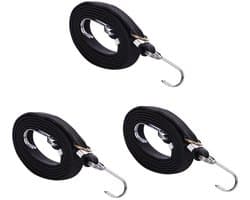 Dailygoods- Bungee Koorden 80 Inch - Verstelbaar Elastisch Touw - Heavy Duty - Met Gesp/Haken - Anti-roest - Voor Camping/Tuinieren - Elastisch Koord