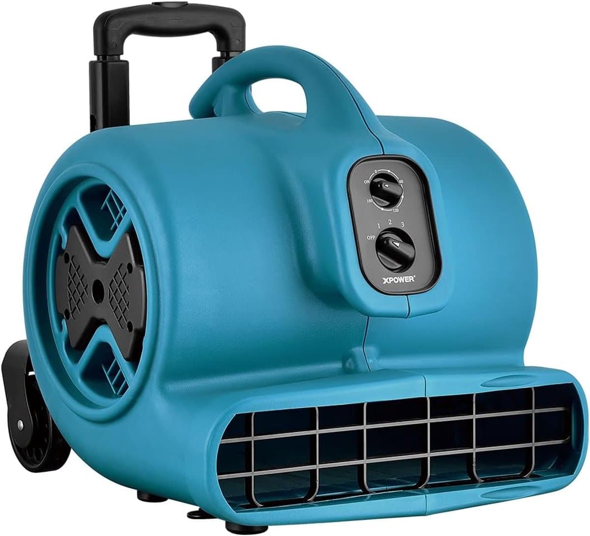 Krachtige Ventilator - Luchtbeweger Tapijtdroger - Snel Drogen - 3 Droogposities - 2400 CFM - Blauw — afbeelding 1