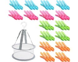 Kleurrijke plastic wasknijpers, 48 stuks, niet-slip en windbestendig, ideaal voor wasgoed, handdoeken en knijpertas