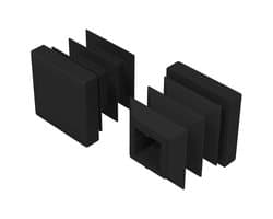 vidaXL - Einddoppen - 2 - pcs - Zwart - 15 - x - 15 - x - 15 - mm - PP