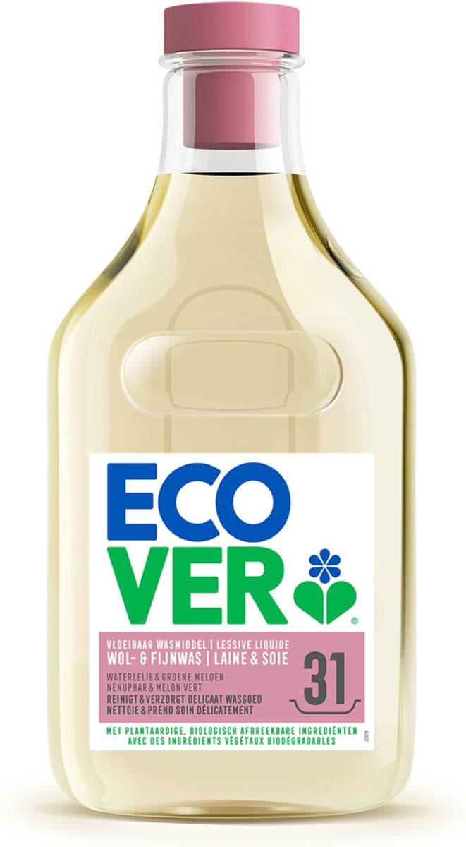 Ecover Vloeibaar Wasmiddel Wol & Fijn Was - Waterlelie & Groene Meloen 31 Wasbeurten 1,43 liter — afbeelding 1