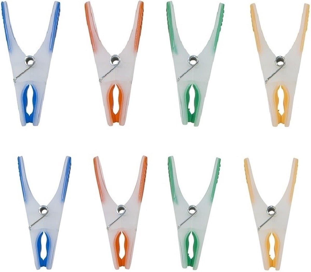 Wasknijpers in verschillende kleuren met sotfgrip - 24x stuks - was ophangen - knijpers — afbeelding 1