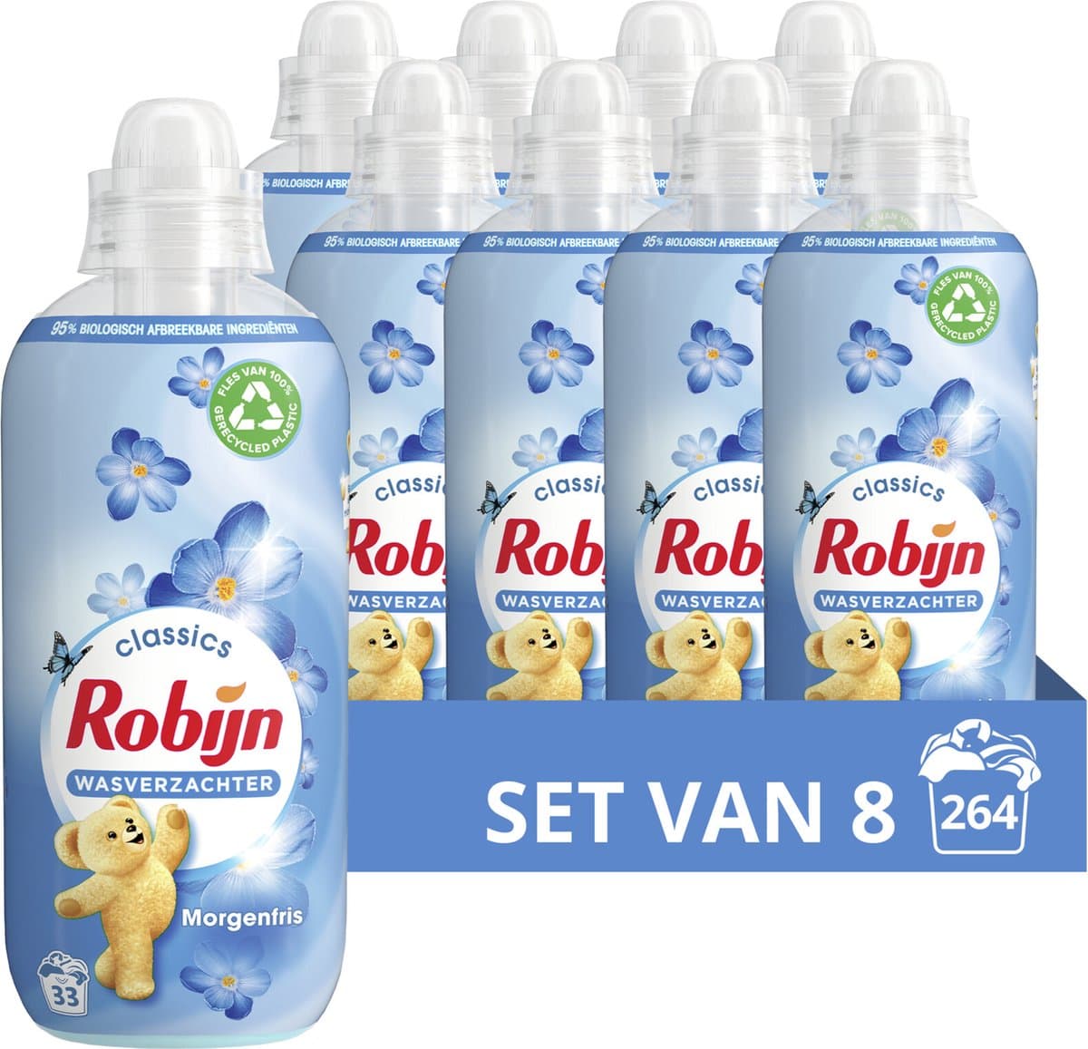 Robijn Classics Morgenfris Wasverzachter - 8 x 33 wasbeurten - Voordeelverpakking — afbeelding 1