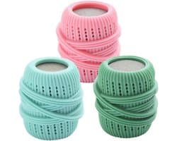 Wasmachine wasballen - 3 verpakkingen - herbruikbaar - Silicone wasballen, wasaccessoires - zachte kleding - verwijderen van statische stroom - reinigingsapparatuur - groen, blauw, roze