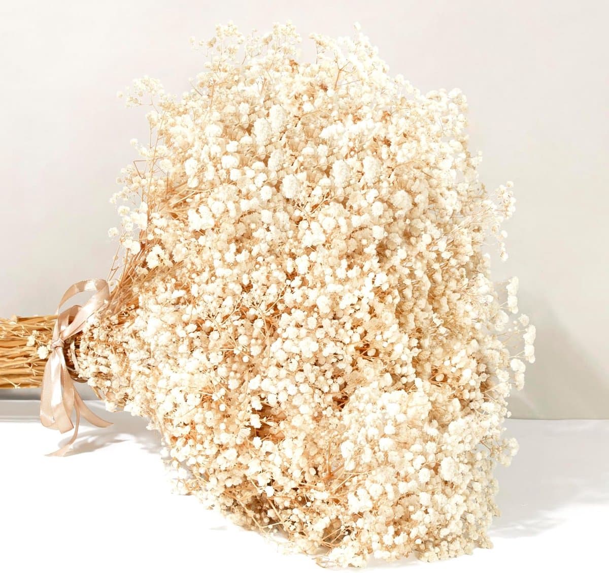 Droogbloemen Gypsophila Paniculata 43 cm, 7000 + ivoorwitte bloemen, natuurlijke gypsophila-takken voor doe-het-zelf krans, thuis, bruiloft, tafel, vazendecoratie — afbeelding 1