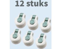Stevige Dekbed clips - Dekbedclips - Dekbed Knijpers - Clip Dekbedovertrek - 12 stuks - Wit / Groen