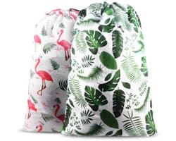 Dailygoods - 2 Stuks XL Waszakken met Trekkoord - Duurzame Organizers voor Vuile Kleding
