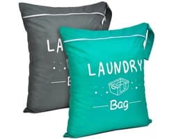 Dailygoods- Waszak Waterdicht - Waszak met Ritssluiting - Waszak voor Vuile Was - Handzaam en Lichtgewicht - Hoog Draagvermogen tot 6 kg - Ideaal voor Thuis en Reis - Wasmand