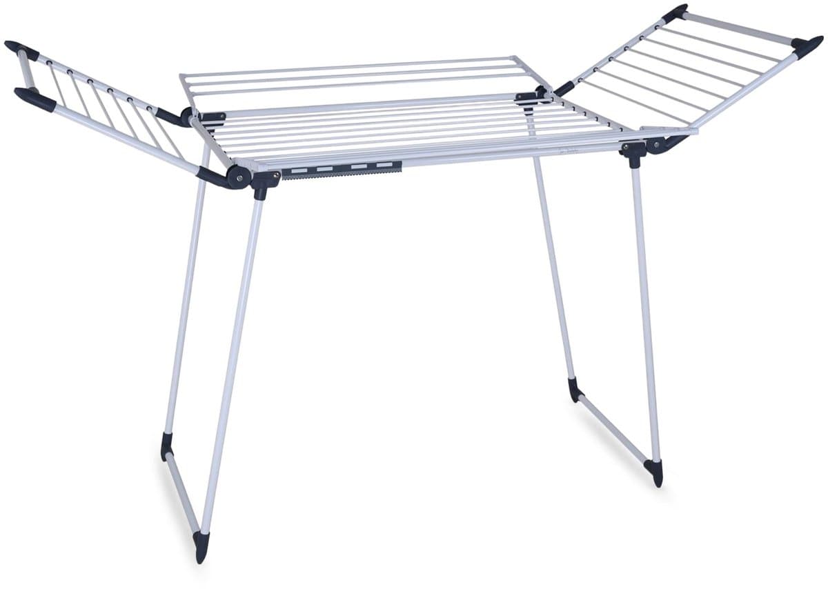 Dailygoods - Extra Groot en Stabiel Droogrek met Vleugels - 25 Meter Drooglijnlengte - Voor Binnen en Buiten — afbeelding 1