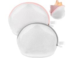 Dailygoods- Wasnet - 2 Stuks - Herbruikbare Waszak - Waszakken voor Ondergoed - Waszak voor BH's - Polyester - Roze