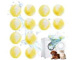 SnelShoppen - 8 stuks herbruikbare dierenhaarverwijderaar wasmachine, pluisballen voor effectief verwijderen van huisdierhaar, ultrafijne vezels, veil