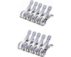 Grote Wasgoed Clips voor het Drogen van Kleding en Strandlakens - 10 Stuks