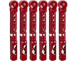 Zakclips Voedsel - Stevige Klemmen - Zakken Afsluiten - Met Maatmarkeringen - 6 Stuks - Rood
