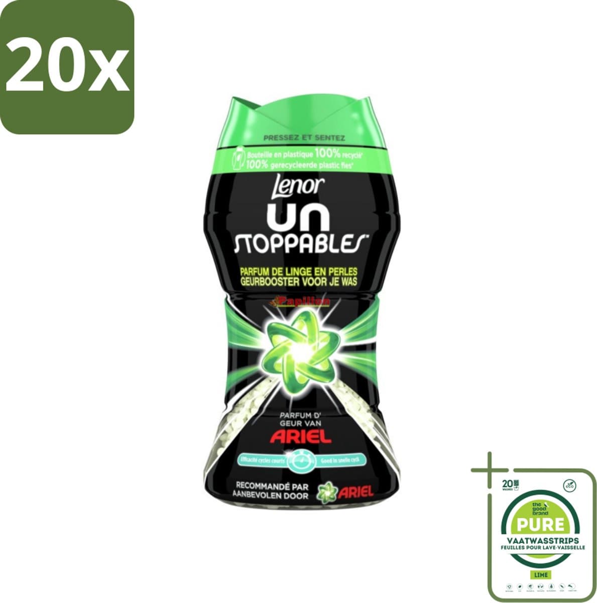 20 x Lenor Unstoppables - Geurbooster - Parfum van Ariel - 11 Wasbeurten - Grootverpakking - Wasverzachter - Geur - Geurboost - Langdurige Geur - Ariel — afbeelding 1
