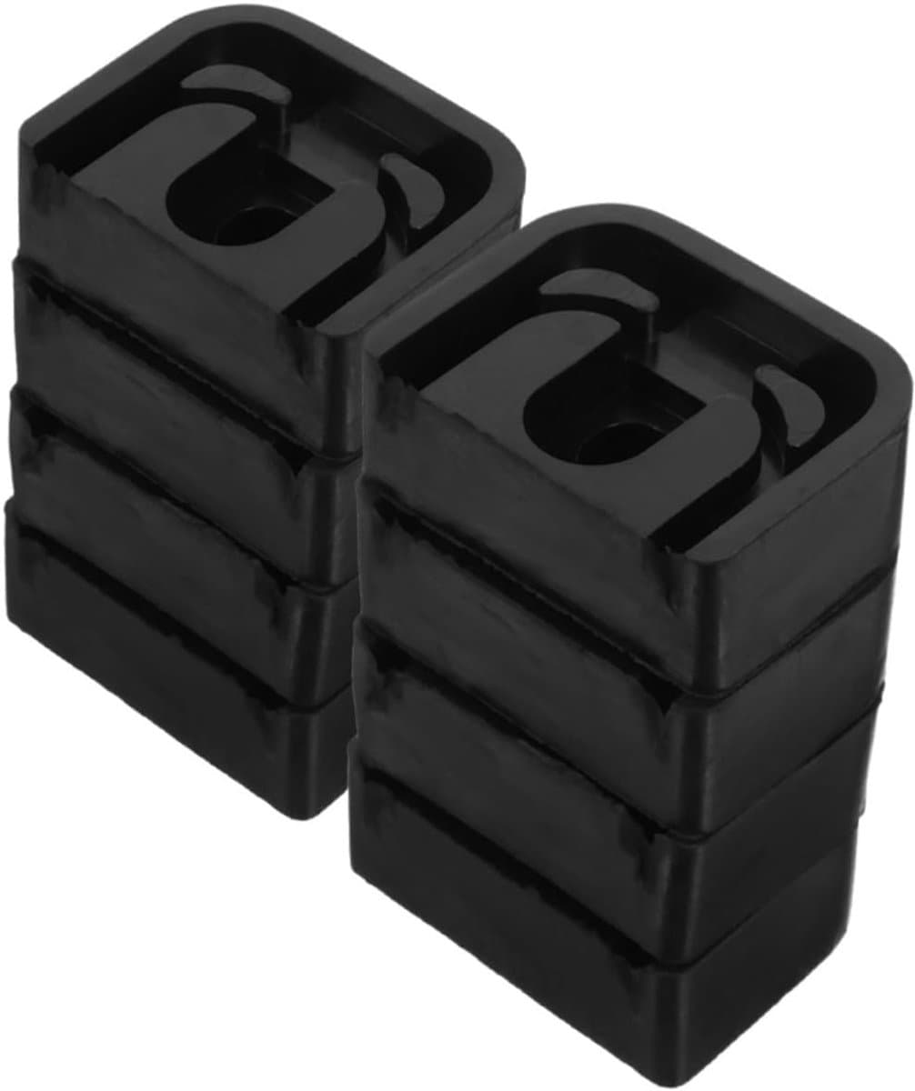 Trillingsisolatiematten Airco - Antivibratie Pads Rubber - Geluidsreductie Buitenunit - Verhoogd Stabiel Ontwerp - 8 Stuks - Zwart — afbeelding 1