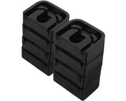 Trillingsisolatiematten Airco - Antivibratie Pads Rubber - Geluidsreductie Buitenunit - Verhoogd Stabiel Ontwerp - 8 Stuks - Zwart