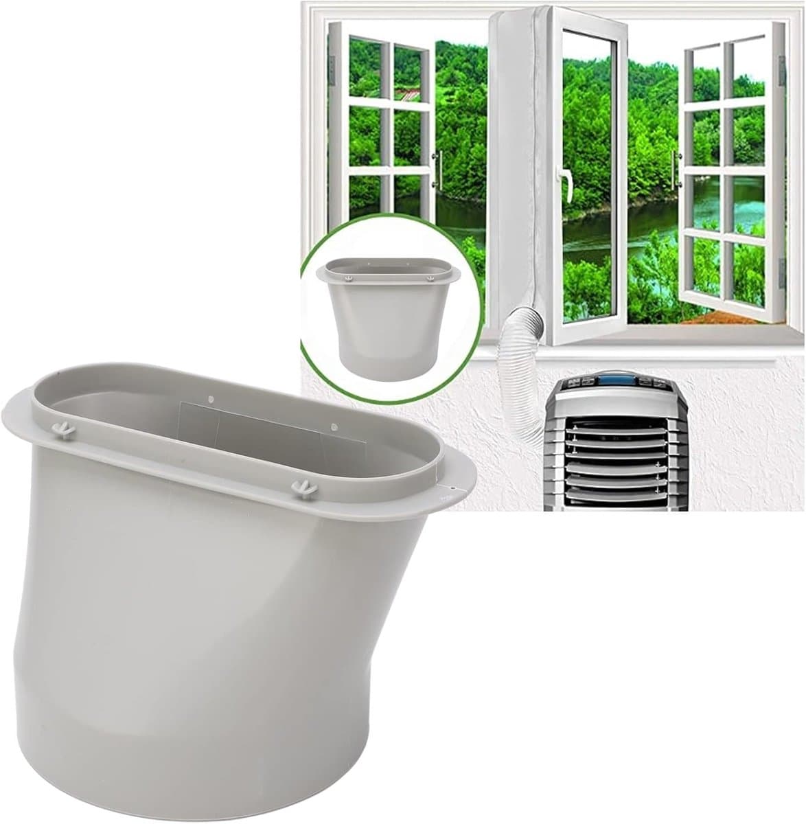 Koppelstuk Mobiele Airco Afvoerslang - 5,9 Inch - voor afvoerslang met een diameter van 15 cm - Voor Airconditioning Uitlaatpoort — afbeelding 1