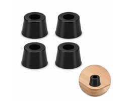 FSW-Products - 4 Stuks Rubberen Voetjes - Onderzetters en Stootdopjes - Rubber Deurstopper - Meubelonderzetter - Trillingsdempers - Antislip Bescherming - 19 x 15 x 11 mm