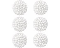 Livenzo Drogerballen - Wasbollen - 6 Stuks - Siliconen - Sneller droog - Anti-kreuk - Wit