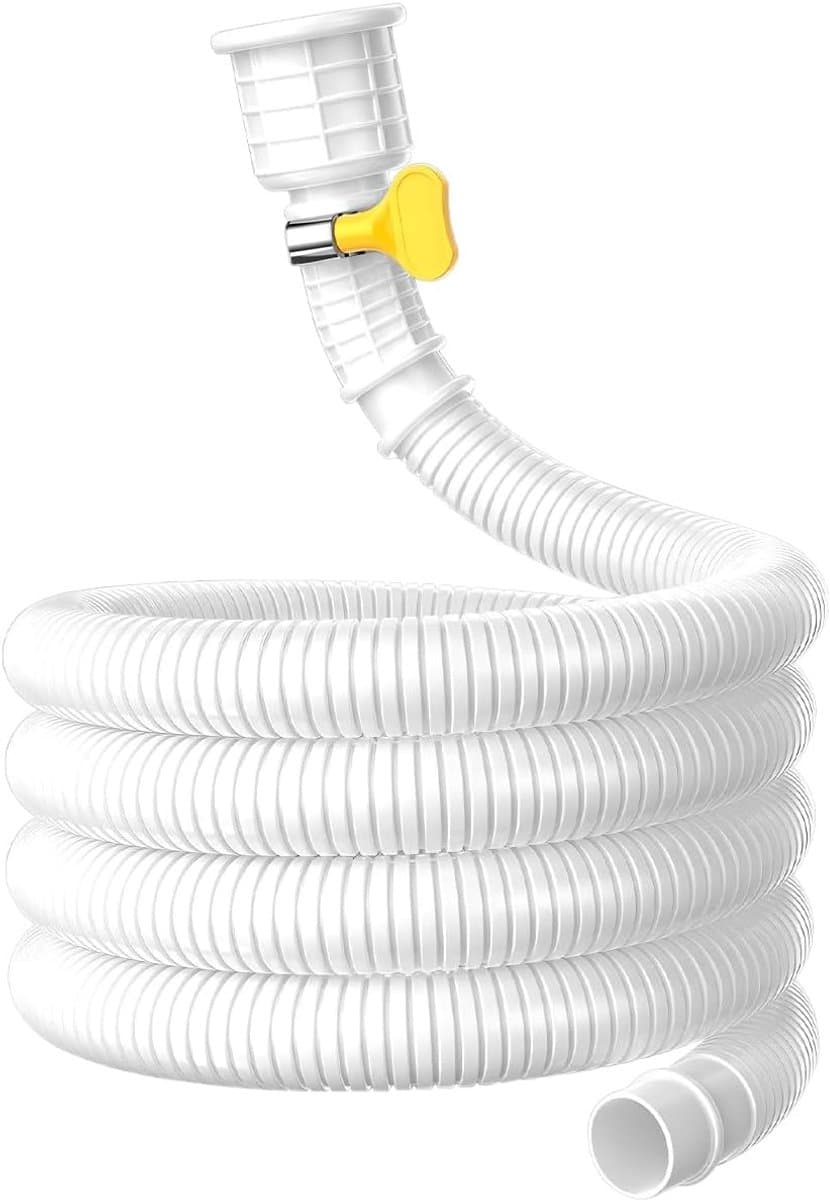KZQ Flexibele Afvoerslang Voor Airconditioning 1,5 M Met Op Maat Te Snijden Rubberen Adapter En Slangklem Wit Universeel Voor Airco En Warmtepomp — afbeelding 1