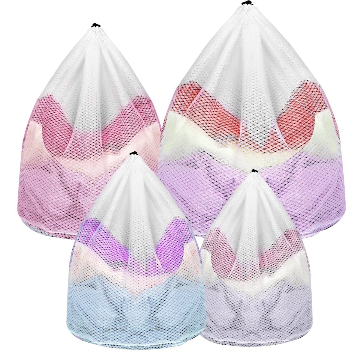 Wasnet, grote waszak, set met koordstopper, waszak, herbruikbaar, wasnet bh, netzak voor wasgoed, 40 x 30 cm — afbeelding 1