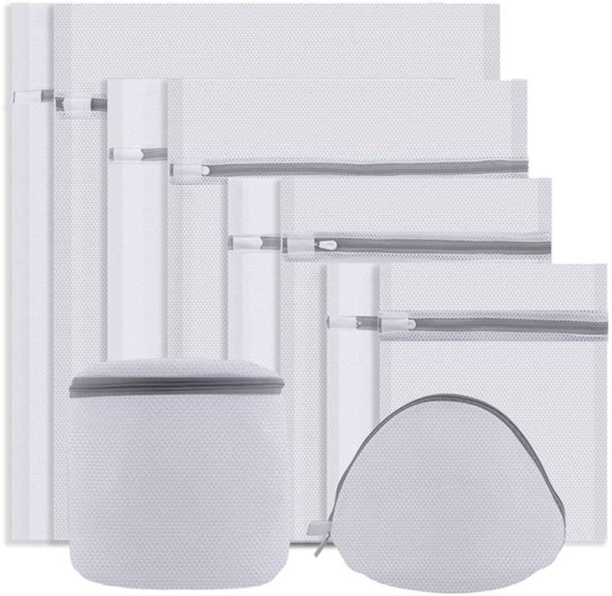 Waszakken 10 Stuks - Grote/Middelgrote/Kleine/Mini Waszakken - BH-Waszakje - Cilinder - Bescherming Tegen Knopen/Scheuren - Wasnet — afbeelding 1
