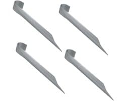 KOTARBAU® 4 Stuks - Grondankers voor Trampoline - Trampoline Ankers 350 mm - Bodemankers - Verzinkte Grondankers - Zilver