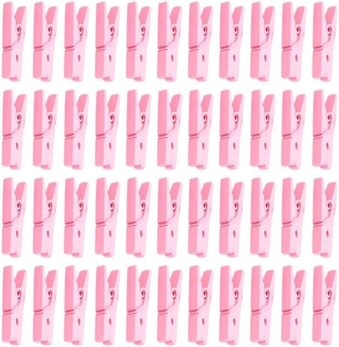 100 stuks mini houten haringen, natuurlijke houten wasknijpers, fotoclips voor doe-het-zelf knutseldecoratie. — afbeelding 1