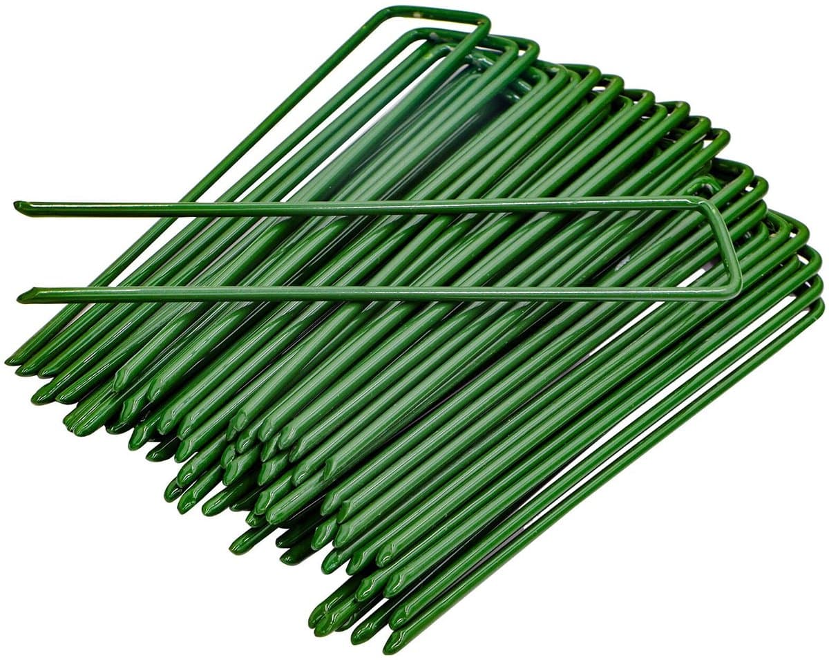 Dailygoods- Tuinharingen 15CM - U-vormige Nagelpennen - Grondankers - Tuinbeveiliging - Onkruidbestrijding - Duurzaam Gegalvaniseerd Staal — afbeelding 1