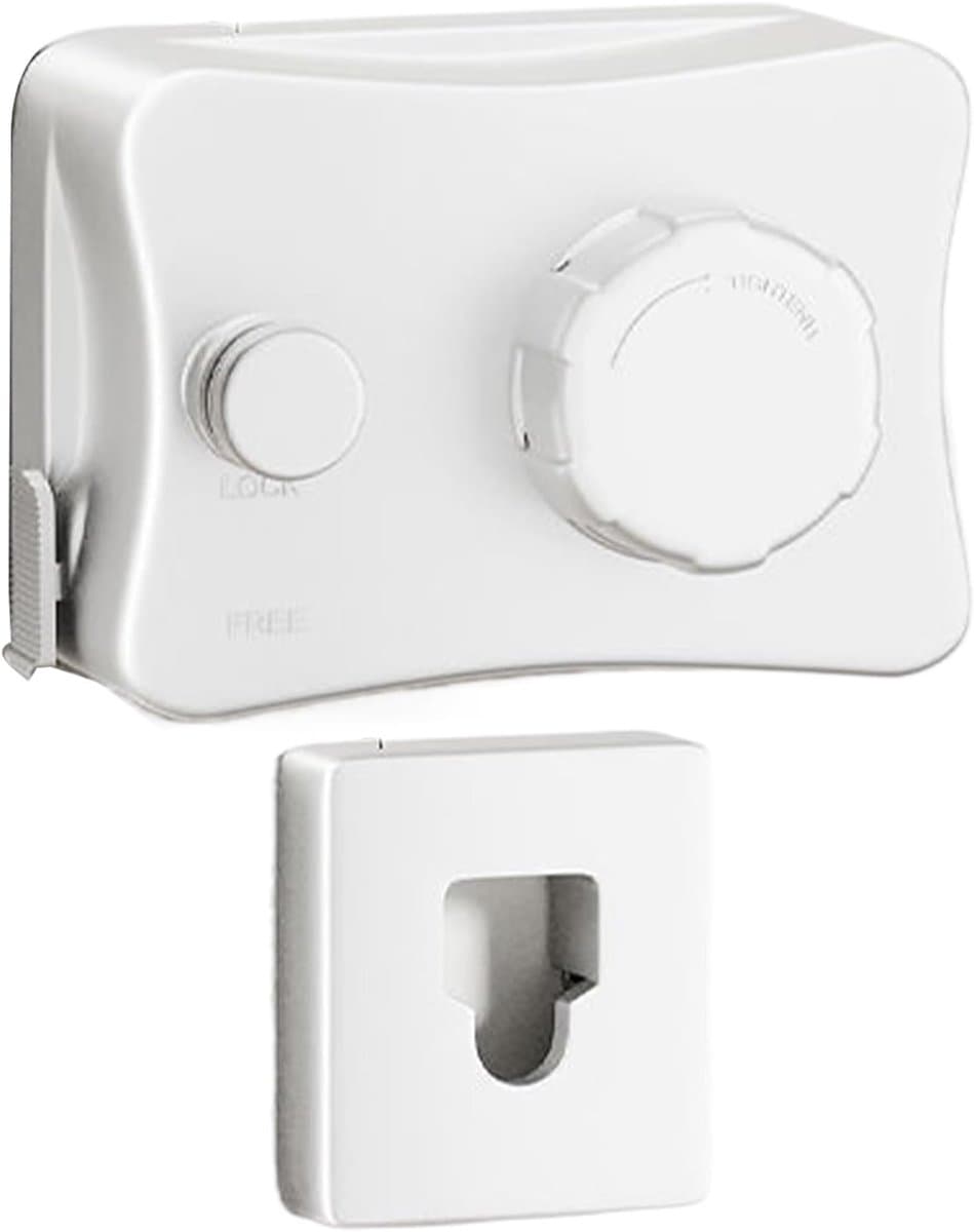 Intrekbare Waslijn - Wand Waslijn - Ruimte Besparen - Vergrendelingsmechanisme - 51 Meter - Wit — afbeelding 1