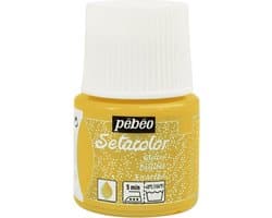 Pébéo Setacolor Glitter Gouden Textielverf - 45ml textielverf voor lichte stoffen