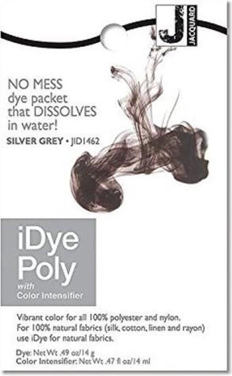Jacquard textielverf iDye Poly 14 gr zilvergrijs voor synthetische stoffen. — afbeelding 1