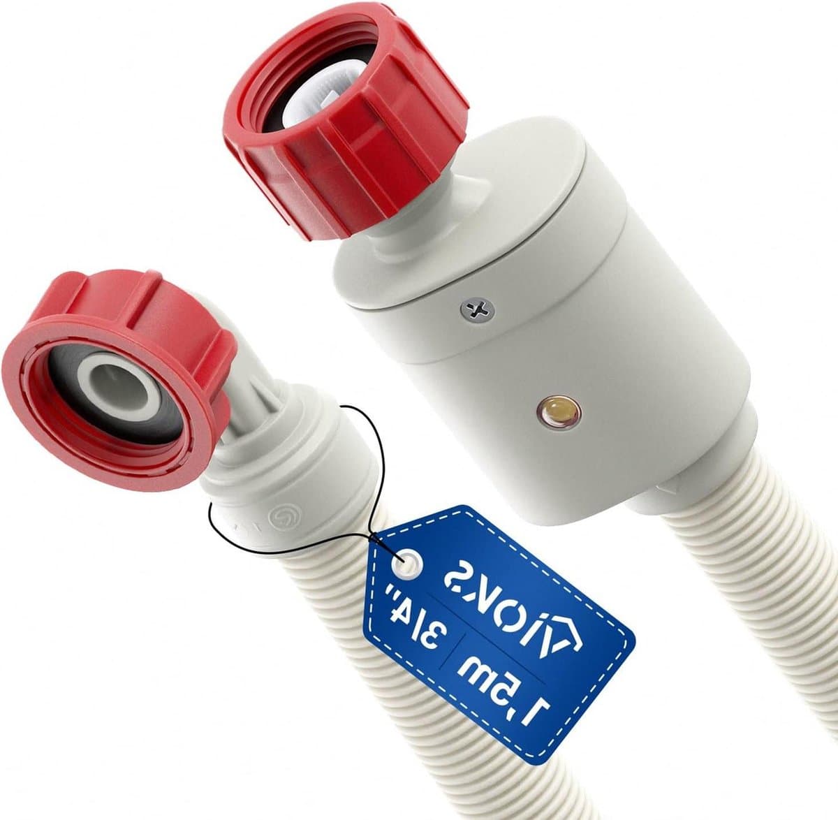 Aquastop Toevoerslang 15 m 90 °C recht-hoek - universele 3/4 inch slang voor wasmachine vaatwasser — afbeelding 1