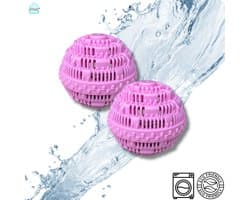 Ecologische Wasbol - Ecologische Wasbal - 2 stuks - Roze - Wasbal - Duurzaam - Wasmachine - Keramische Balletjes - Geen Wasmiddel