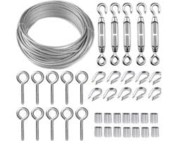 Roestvrijstalen Draadset – 30M×2mm, met M5-spanner, voor planten — afbeelding 1
