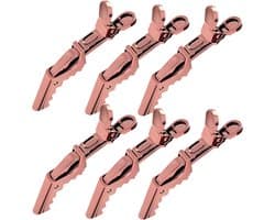 6 Professionele Haarklemmen Set - Antislip Verdeelclips voor Kappers en Thuisgebruik (Uniseks)