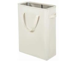 Smalle Opvouwbare wasmand Oxford doek wasmand - wasmanden - Opvouwbare Wasmand - Moderne Wasverzamelaar met Handvatten - voor slaapkamer, badkamer, slaapzaal - 45L (Beige)