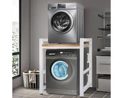 Wasmachinekast met droogkast en verstelbare rekken - Draagvermogen 300 kg - Voor badkamer, keuken, balkon en wasruimte