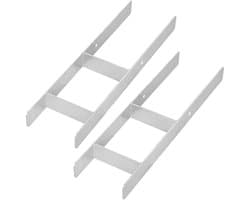 Kotarbau Serie - Stalen H-vorm Fundament - Gegalvaniseerd - 160mm - Set van 2