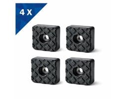 FSW-Products - 4 Stuks - Rubberen Voetjes - Onderzetters - Vierkant - Rubber Dopje - Meubelonderzetter - Meubelverhogers - Trillingsdemper - Anti Slip - 22x22x9 mm — afbeelding 1