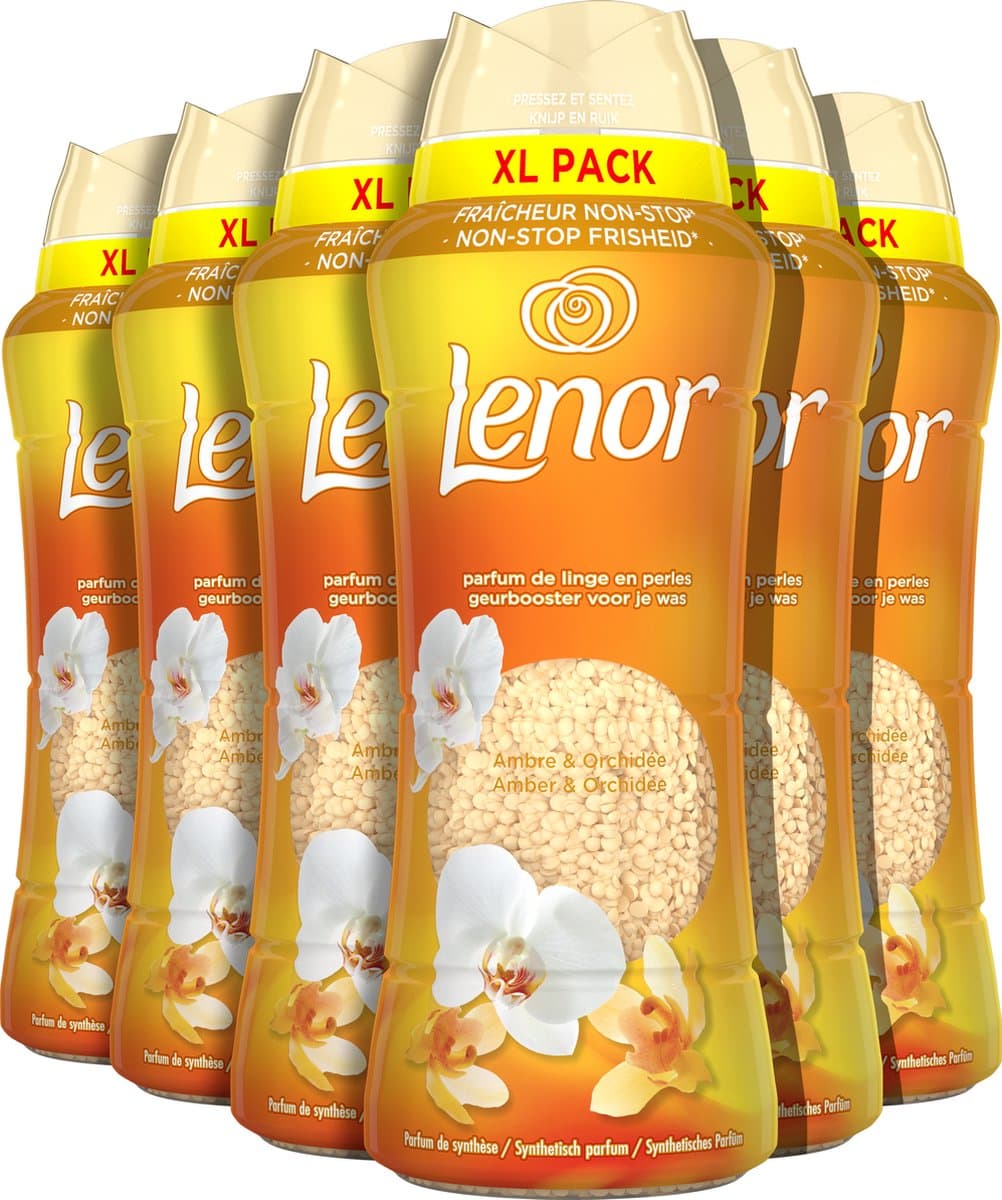 Lenor Geurbooster Amber & Orchidee - Wasparfum - 6 x 495g — afbeelding 1