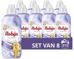 Robijn - Wasverzachter - Puur & Zacht - 8 flessen 312 wasbeurten - Voordeelverpakking — afbeelding 1