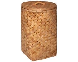 Set van 2 Houten Wasmanden – Opbergmanden met Deksel – Melvin