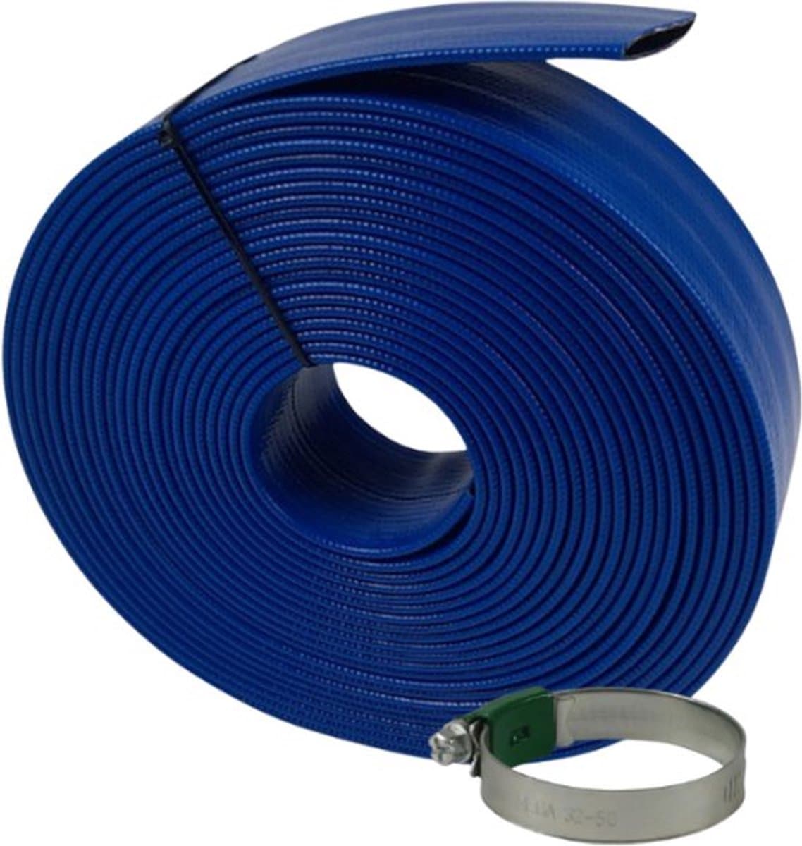Afvoerslang plat 10 meter lengte - PVC - 32 mm doorsnede — afbeelding 1