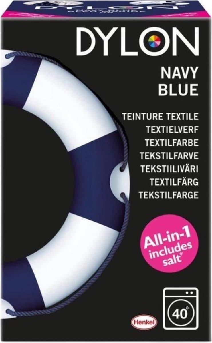 Dylon Textielverf Navy Blue all-in-one (zout inbegr.) — afbeelding 1